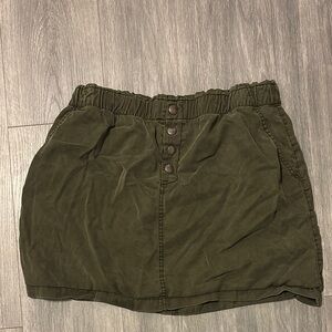 LOFT Olive Mini Skirt